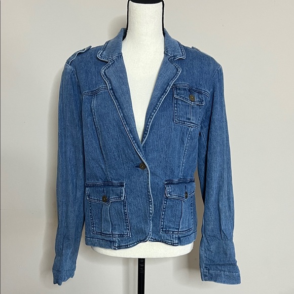 👖💙Tommy Hilfiger Vintage Women's Blue Denim Jacket - Picture 3 of 16